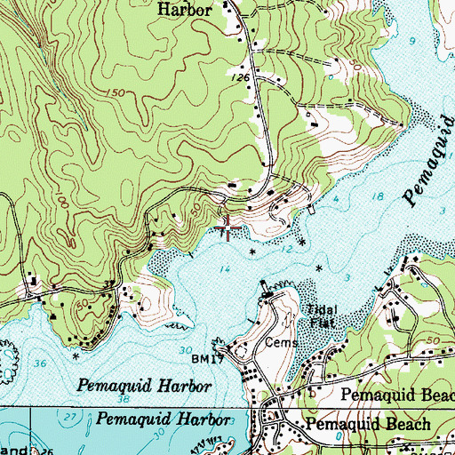Topographic Map of Pemaquid Fishermans Co-operative Building, ME
