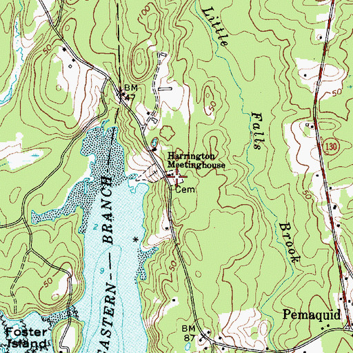 Topographic Map of Pemaquid Historical Association Library, ME