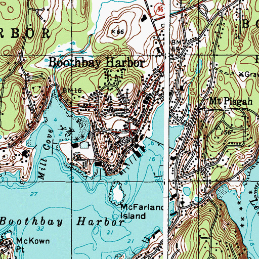 Topographic Map of Pier 1, ME