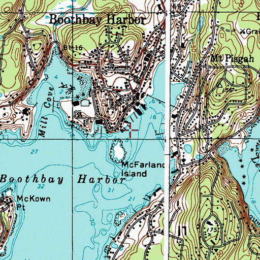 Topographic Map of Pier 6, ME