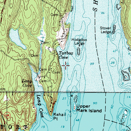 Topographic Map of Porter Preserve, ME