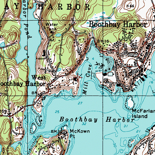 Topographic Map of Saint Andrews Hospital Healthcare Center, ME