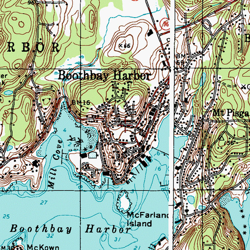 Topographic Map of Saint Columbas Episcopal Church, ME