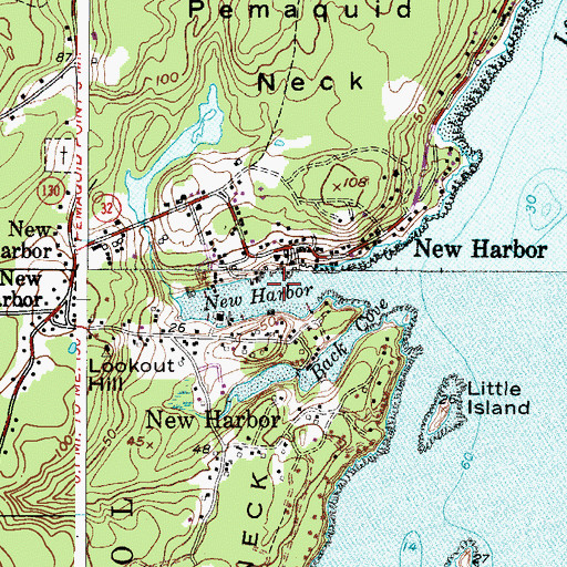 Topographic Map of Samoset Memorial, ME