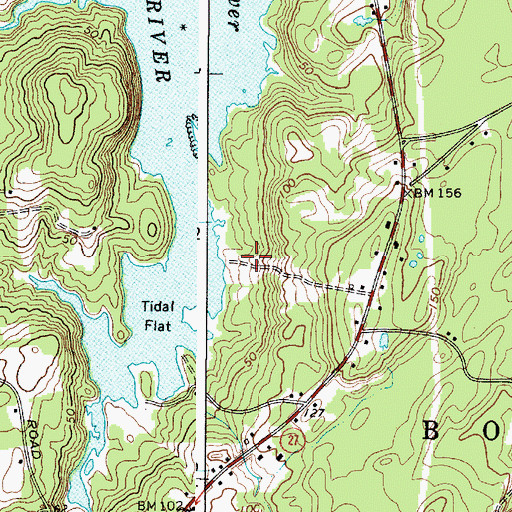 Topographic Map of Shore Hills Campground, ME