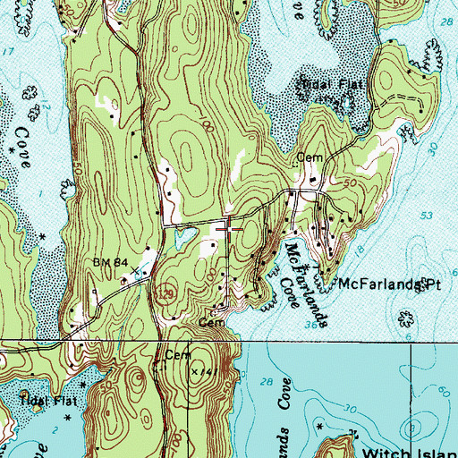 Topographic Map of Thompson Harvesting Museum, ME