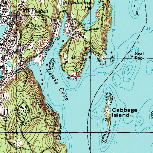Topographic Map of Wall Point, ME
