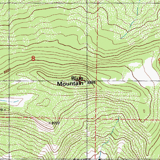 Topographic Map of Blue Mountain, CO