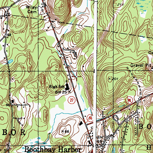 Topographic Map of YMCA Building, ME