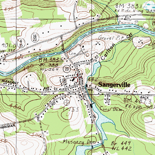 Topographic Map of Abbie Fowler School, ME