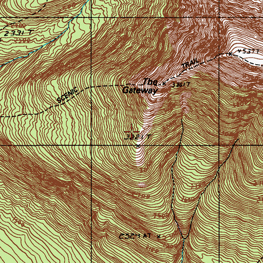Topographic Map of Abot Trail, ME