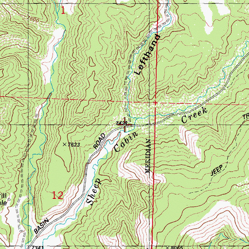 Topographic Map of Lefthand Canyon, CO