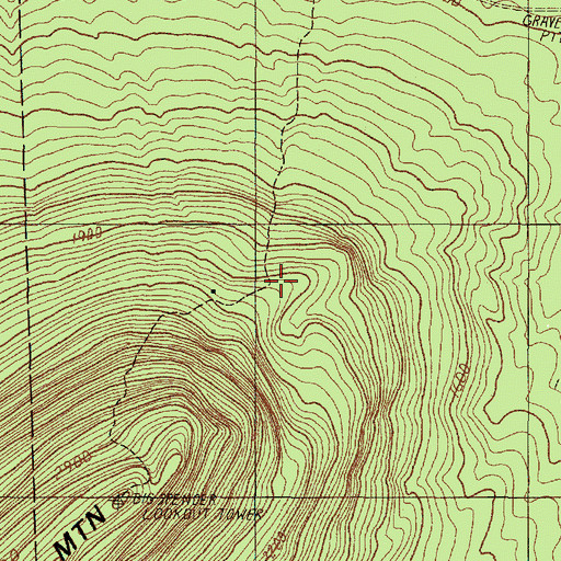 Topographic Map of Big Spencer Mountain Trail, ME