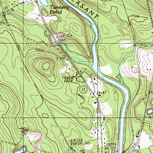 Topographic Map of Brownville Elementary School, ME