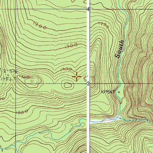 Topographic Map of Burnt Mountain Lookout Tower, ME