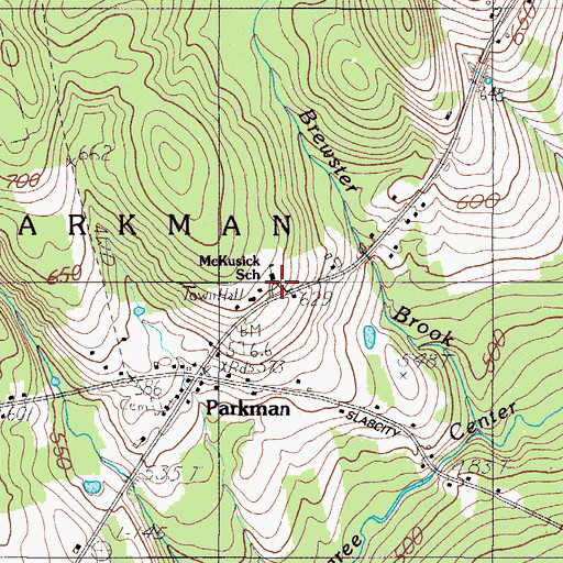 Topographic Map of Carroll L McKusick School (historical), ME
