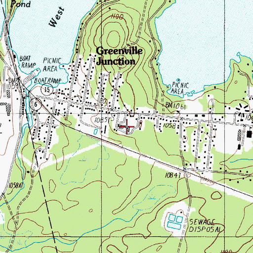Topographic Map of Charles A Dean Memorial Hospital, ME