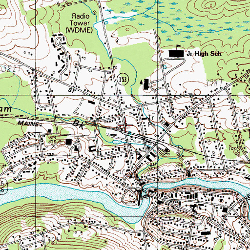 Topographic Map of Church of the Nazarene, ME