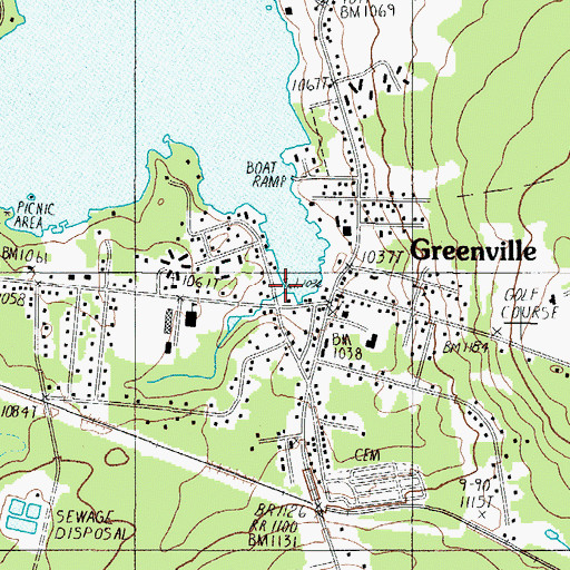 Topographic Map of Community House, ME