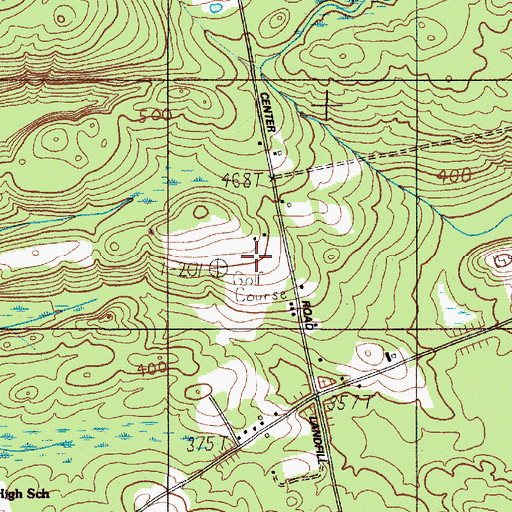 Topographic Map of Foxcroft Golf Club, ME