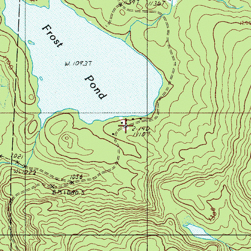 Topographic Map of Frost Pond Campground, ME
