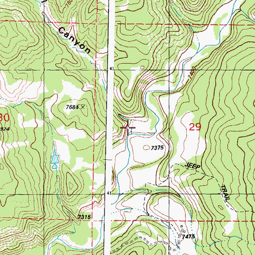 Topographic Map of Indian Trail Canyon, CO