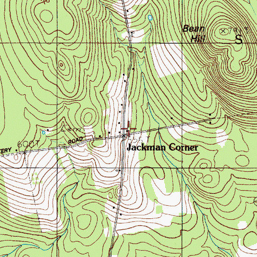 Topographic Map of Jackman Corner, ME