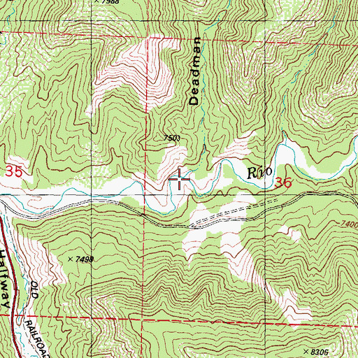 Topographic Map of Deadman Canyon, CO