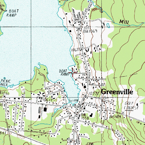 Topographic Map of Katahdin Museum, ME