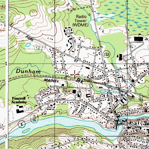 Topographic Map of Kiwanis Park, ME