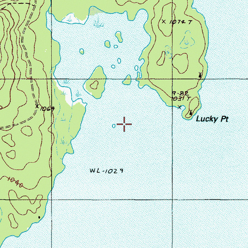 Topographic Map of Mallars Island, ME