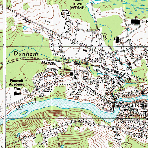 Topographic Map of Mayo Regional Hospital, ME