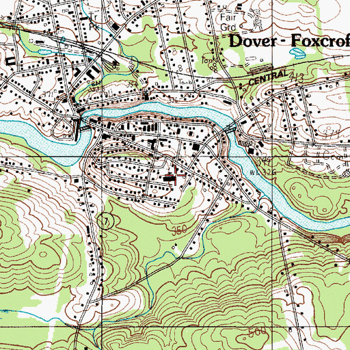 Topographic Map of Mayo Street Elementary School, ME