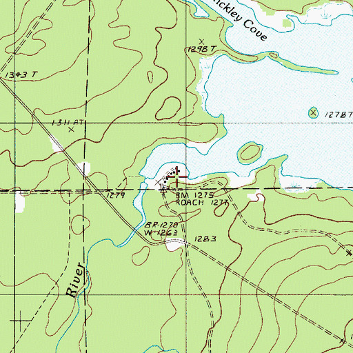 Topographic Map of Medawisla, ME