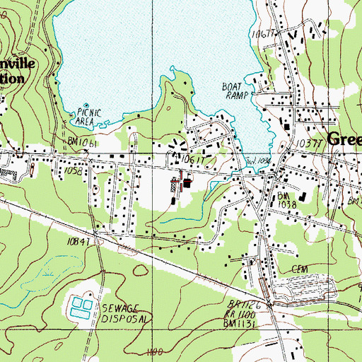 Topographic Map of Nickerson Elementary School, ME