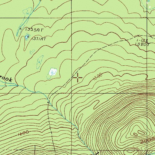 Topographic Map of Number Four Mountain Trail, ME