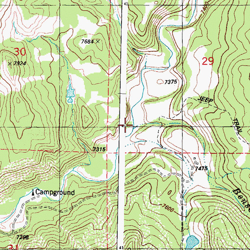 Topographic Map of Benson Creek, CO