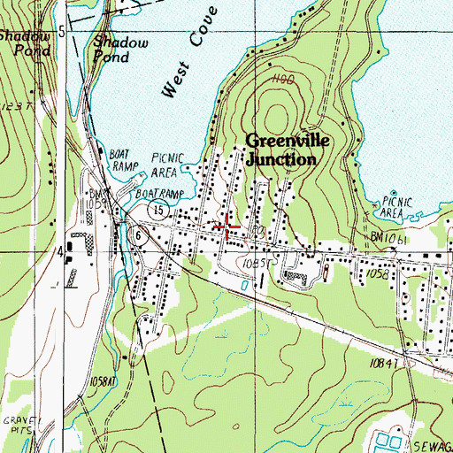 Topographic Map of Peoples United Methodist Church, ME
