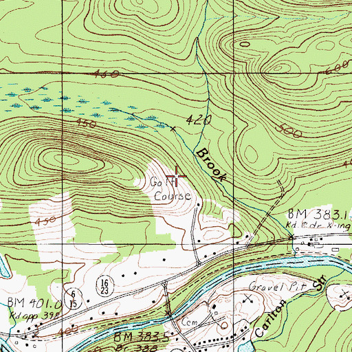 Topographic Map of Piscataquis Country Club, ME