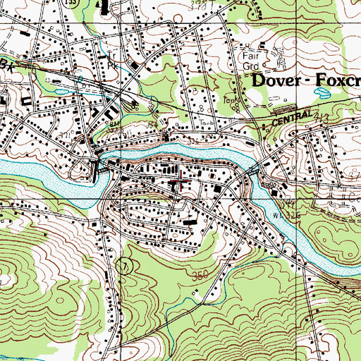 Topographic Map of Piscataquis County Courthouse, ME
