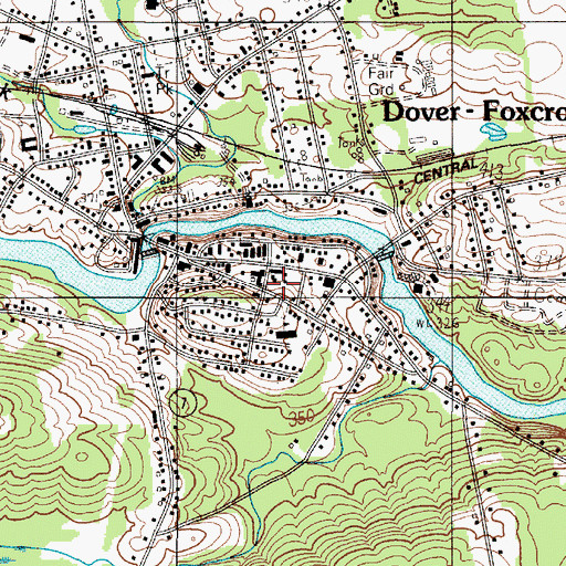 Topographic Map of Piscataquis County Jail, ME
