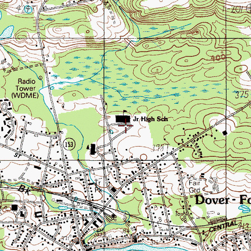 Topographic Map of SeDoMoCha Elementary School, ME