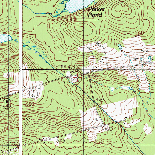 Topographic Map of Sebec Corner Cemetery, ME