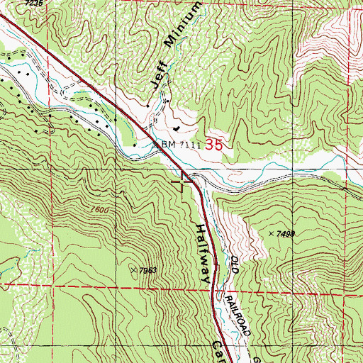 Topographic Map of Halfway Canyon, CO