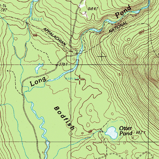 Topographic Map of Slugundy Falls, ME