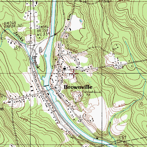 Topographic Map of Village Cemetery, ME