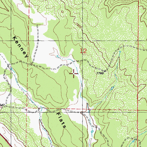 Topographic Map of Kenney Flats, CO