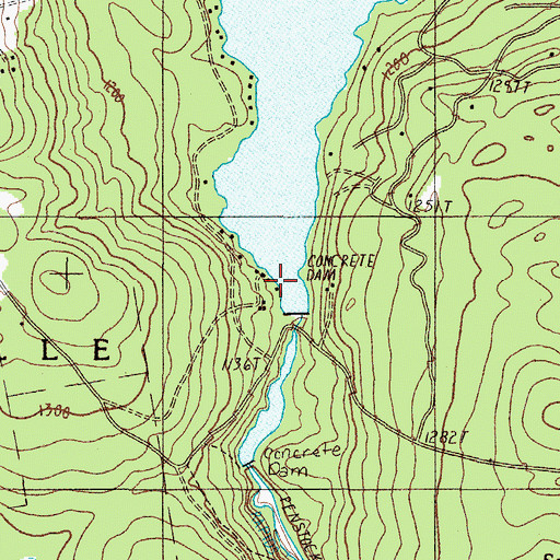 Topographic Map of Wilson Pond Camps, ME