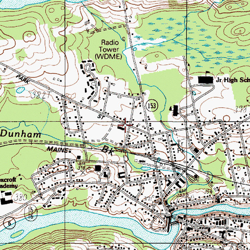 Topographic Map of YMCA Building, ME
