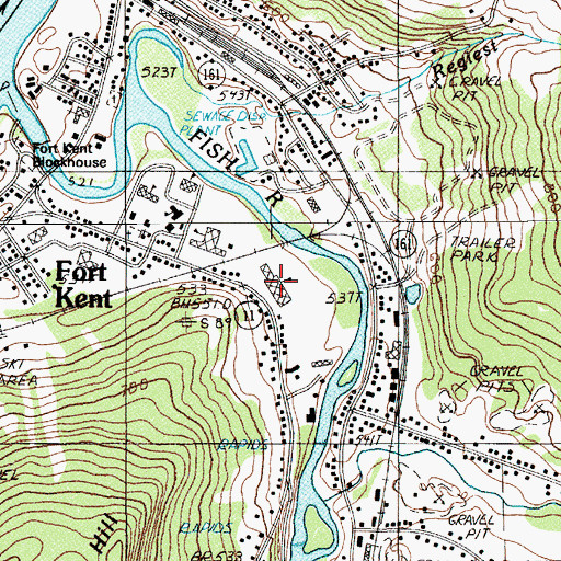 Topographic Map of Acadian Archives, ME